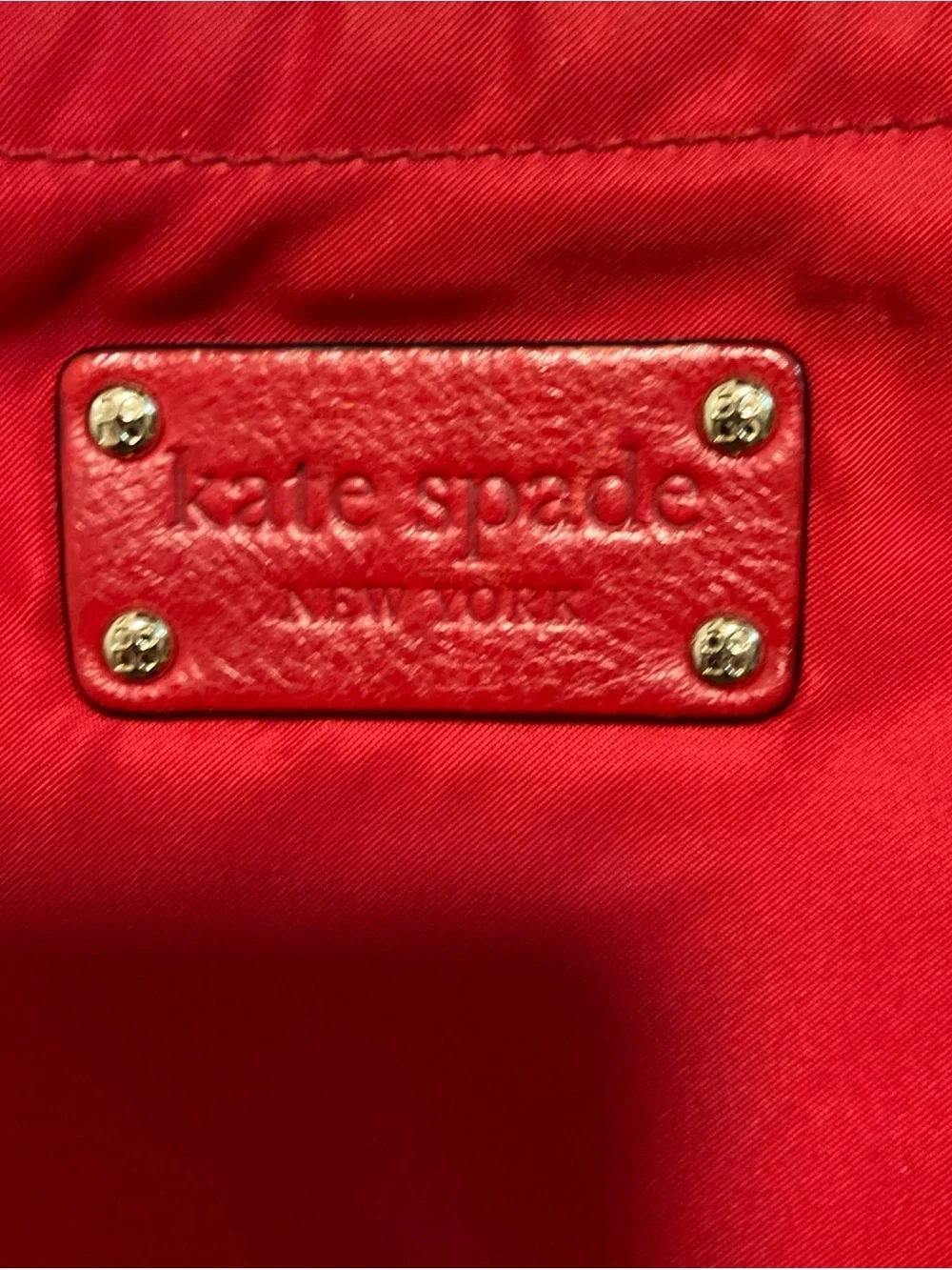 kate spade Red Nylon Shoulder Hobo Bag